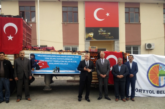 DÖRTYOL BELEDİYESİ NUSAYBİN’DE Kİ ASKER VE POLİSLERE YARDIM KAMPANYASI BAŞLATTI