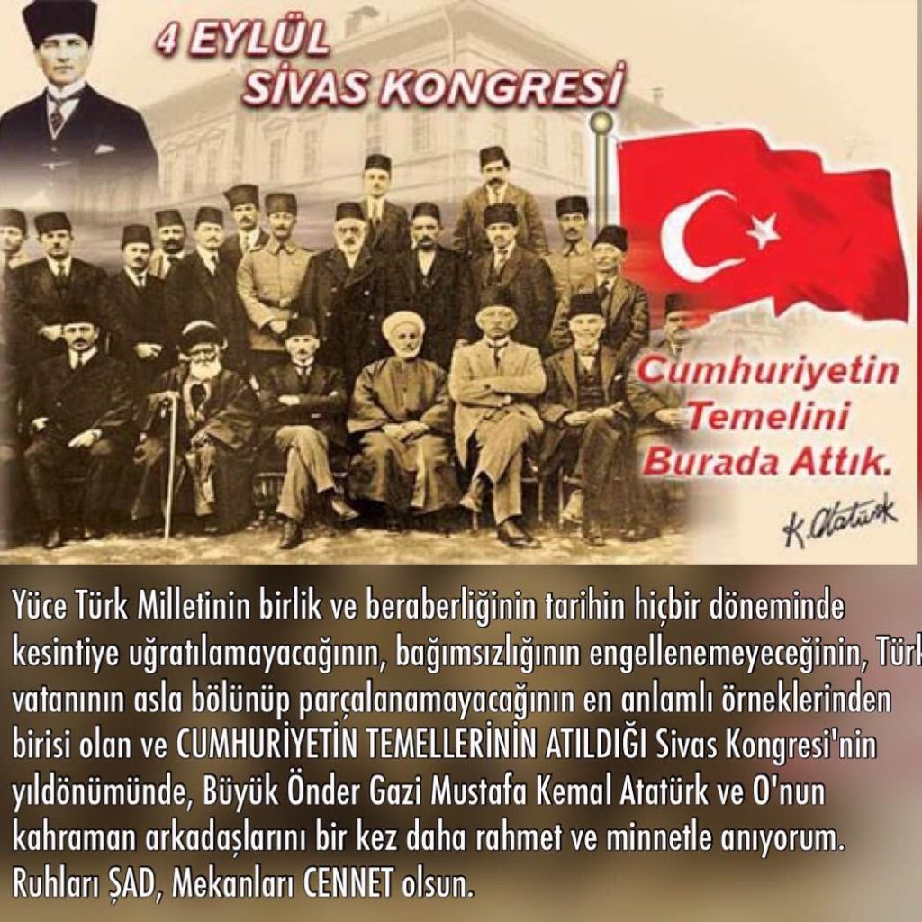 MHP Hatay Milletvekili Mehmet N. Ahrazoğlu, Sivas Kongresi’nin yıl dönümünde mesaj yayınladı.