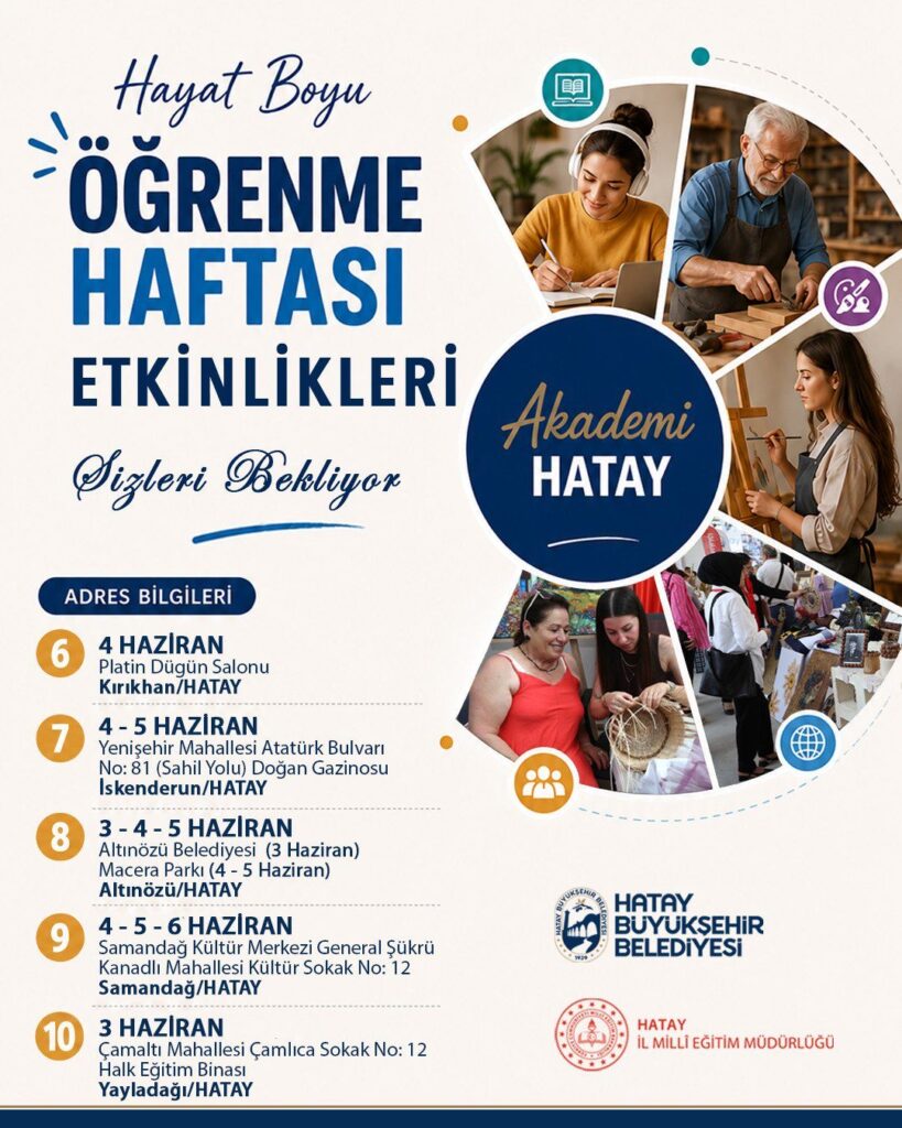 Hatay’da Sanat Rüzgârı Esiyor: Kursiyerlerin El Emeği Göz Nuru Eserleri 10 İlçede Görücüye Çıkıyor!