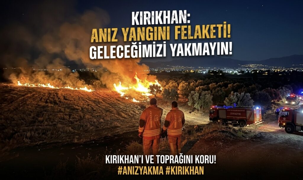 Hatay Kırıkhan’da Anız Yangını Zeytinliğe Sıçradı: “Anız Yakma, Toprağını Karartma!”