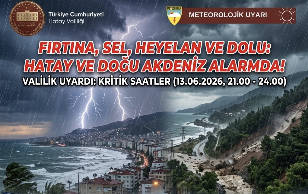 Doğu Akdeniz İçin Kritik Uyarı! Hatay Valiliği Sağanak Yağışa Karşı Uyardı: Saat Verildi!