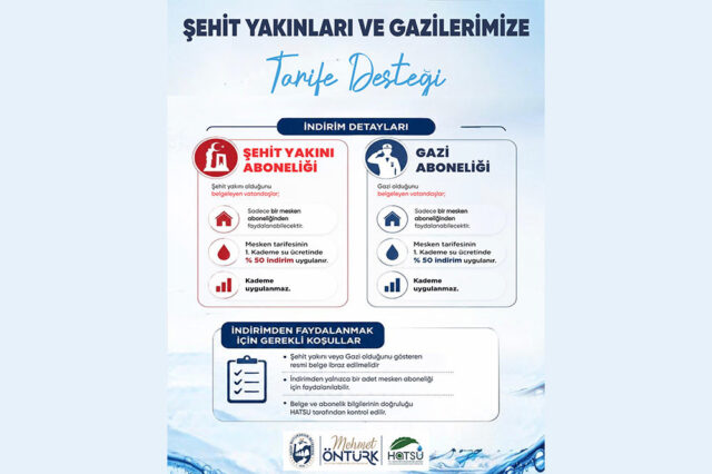 foto.jpg Hatay Büyükşehir Belediyesi şehit yakını ve gazi indirimi