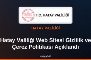 Hatay Valiliği Web Sitesi Gizlilik ve Çerez Politikası Açıklandı