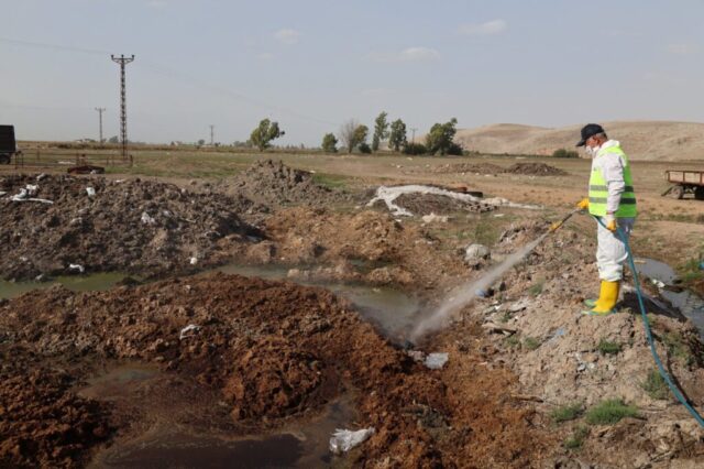 Karasinek kontrol çalışması yapan HBB ekipleri