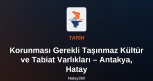 Korunması Gerekli Taşınmaz Kültür ve Tabiat Varlıkları – Antakya, Hatay
