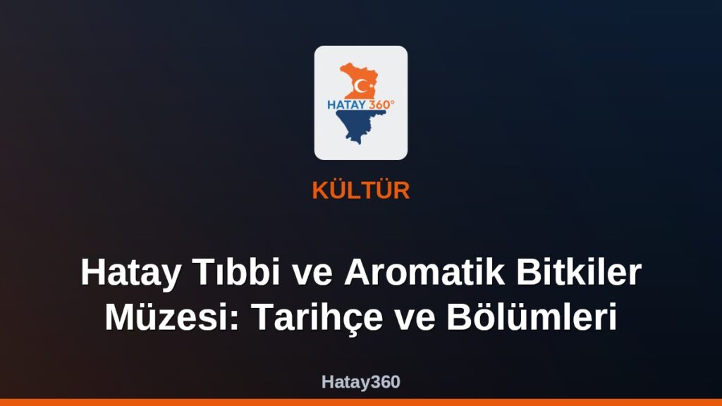 Hatay Tıbbi ve Aromatik Bitkiler Müzesi: Tarihçe ve Bölümleri