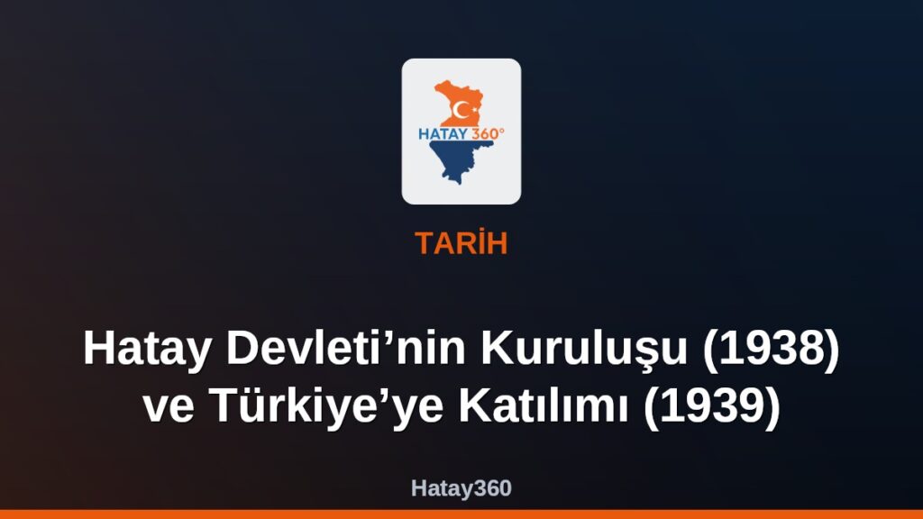 Hatay Devleti’nin Kuruluşu (1938) ve Türkiye’ye Katılımı (1939)